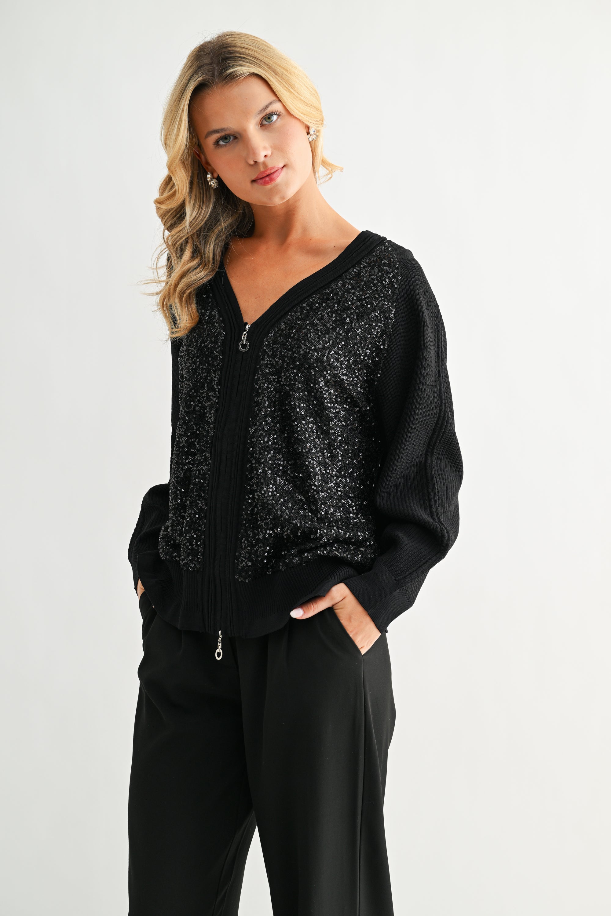Justine Knitted Cardigan with Sequin