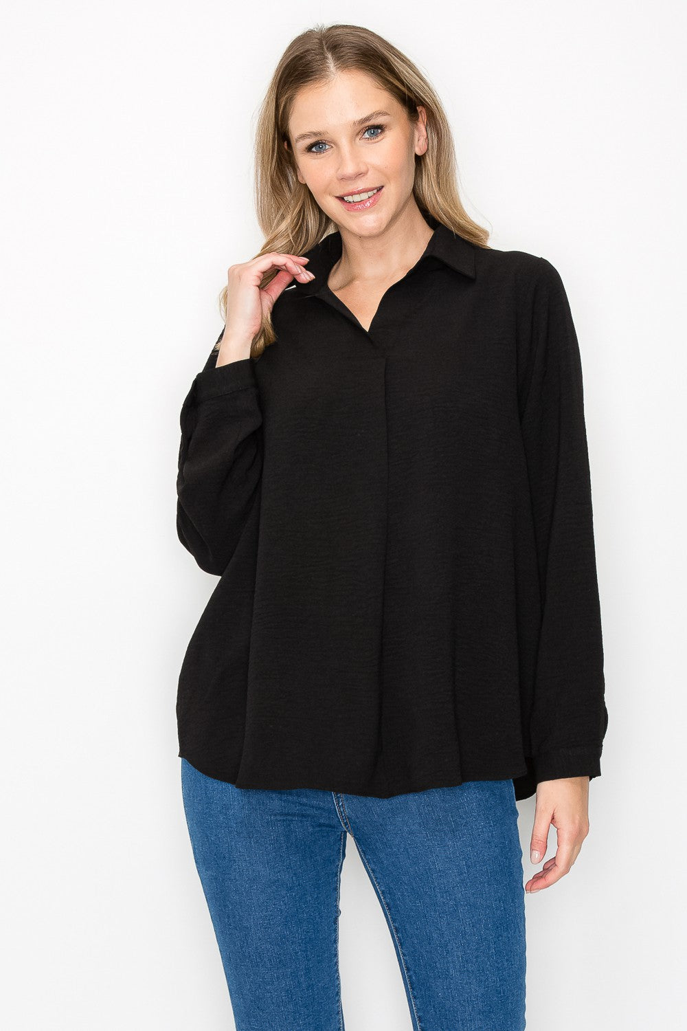 Wanda Lightweight Flowy Woven Crepe Top