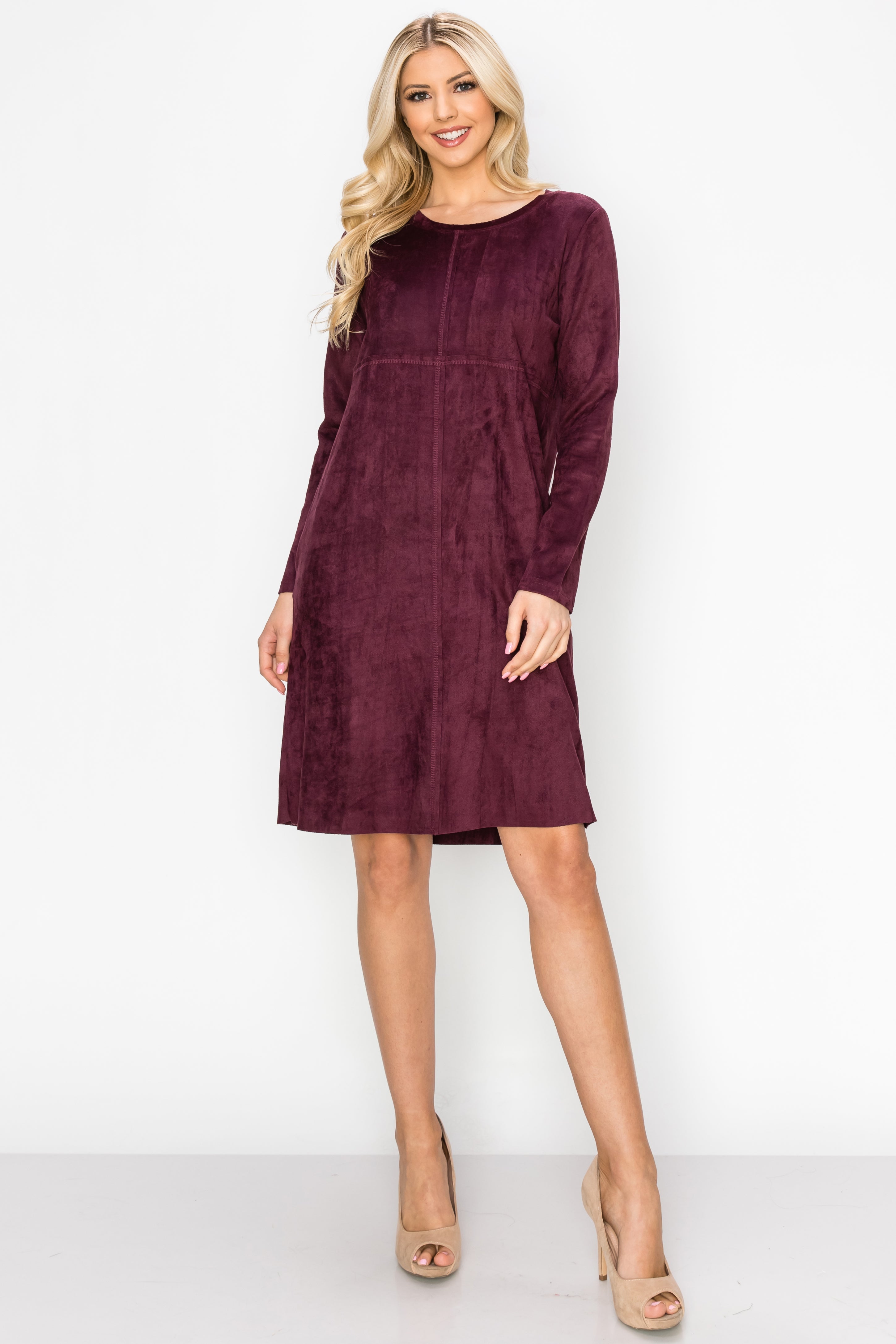 Aurora Suede Round Neck with NO Pockets