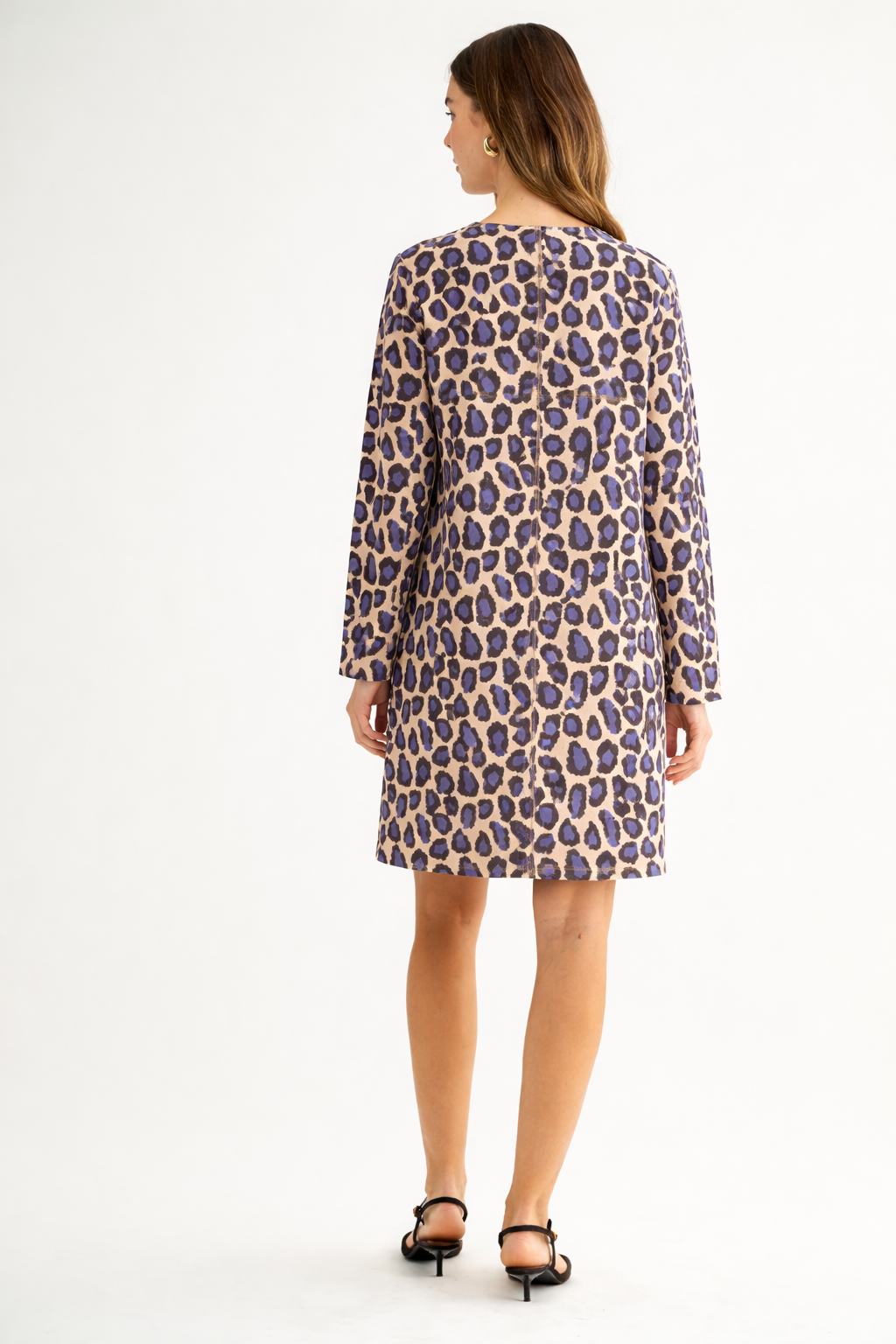 Aurora Suede Round Neck Dress - Cheetah (with pockets or without)