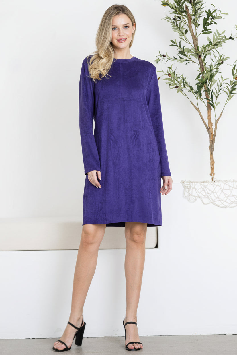 Aurora Suede Round Neck with NO Pockets