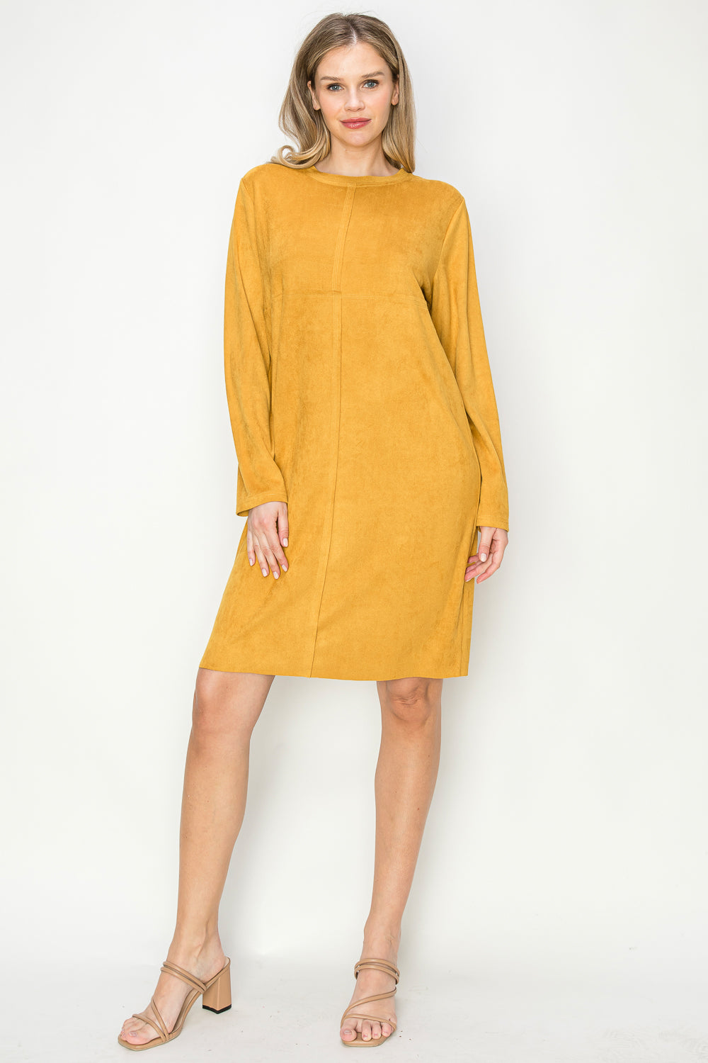 Aurora Suede V Neck with NO Pockets