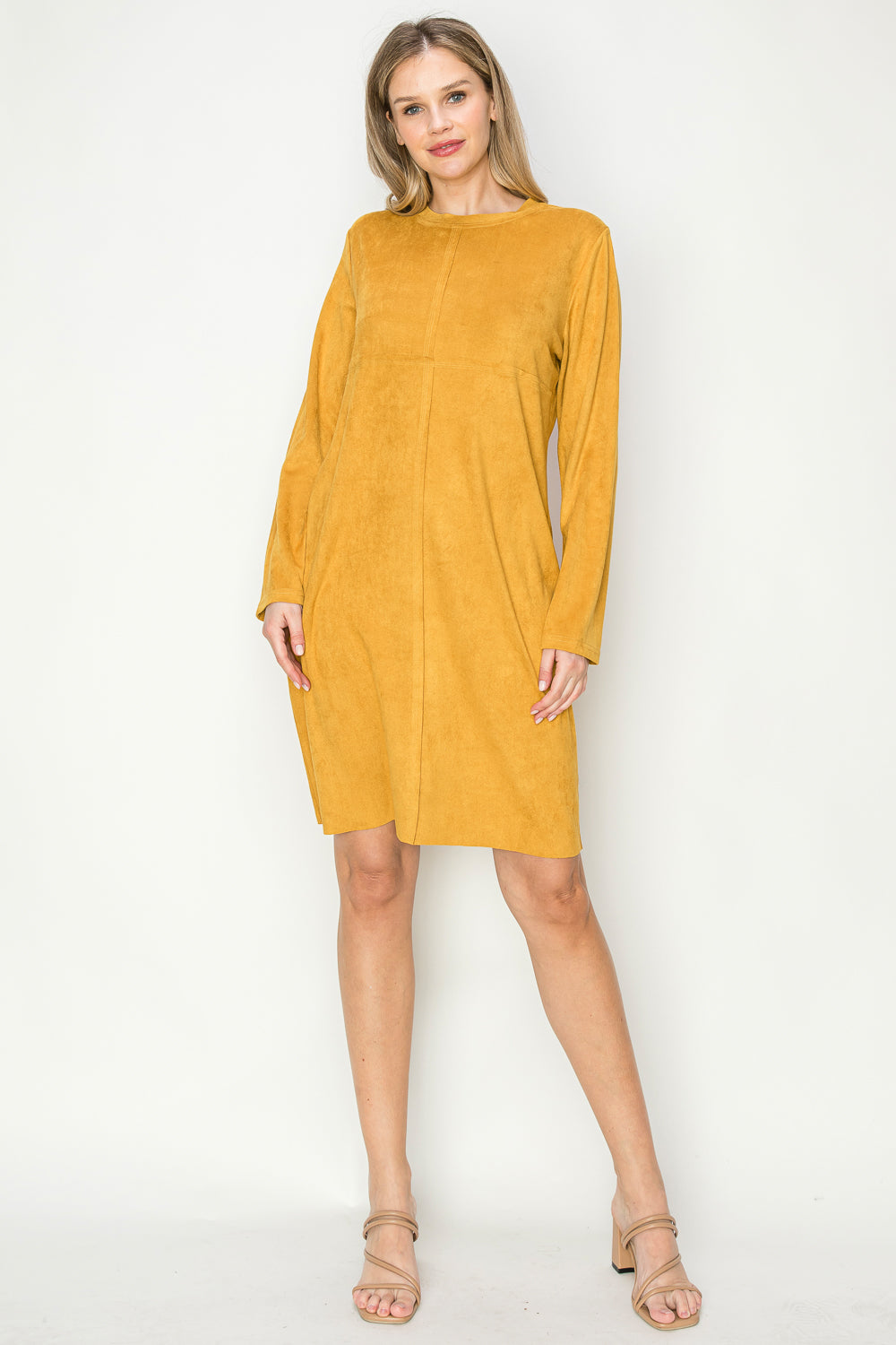 Aurora Suede V Neck with NO Pockets