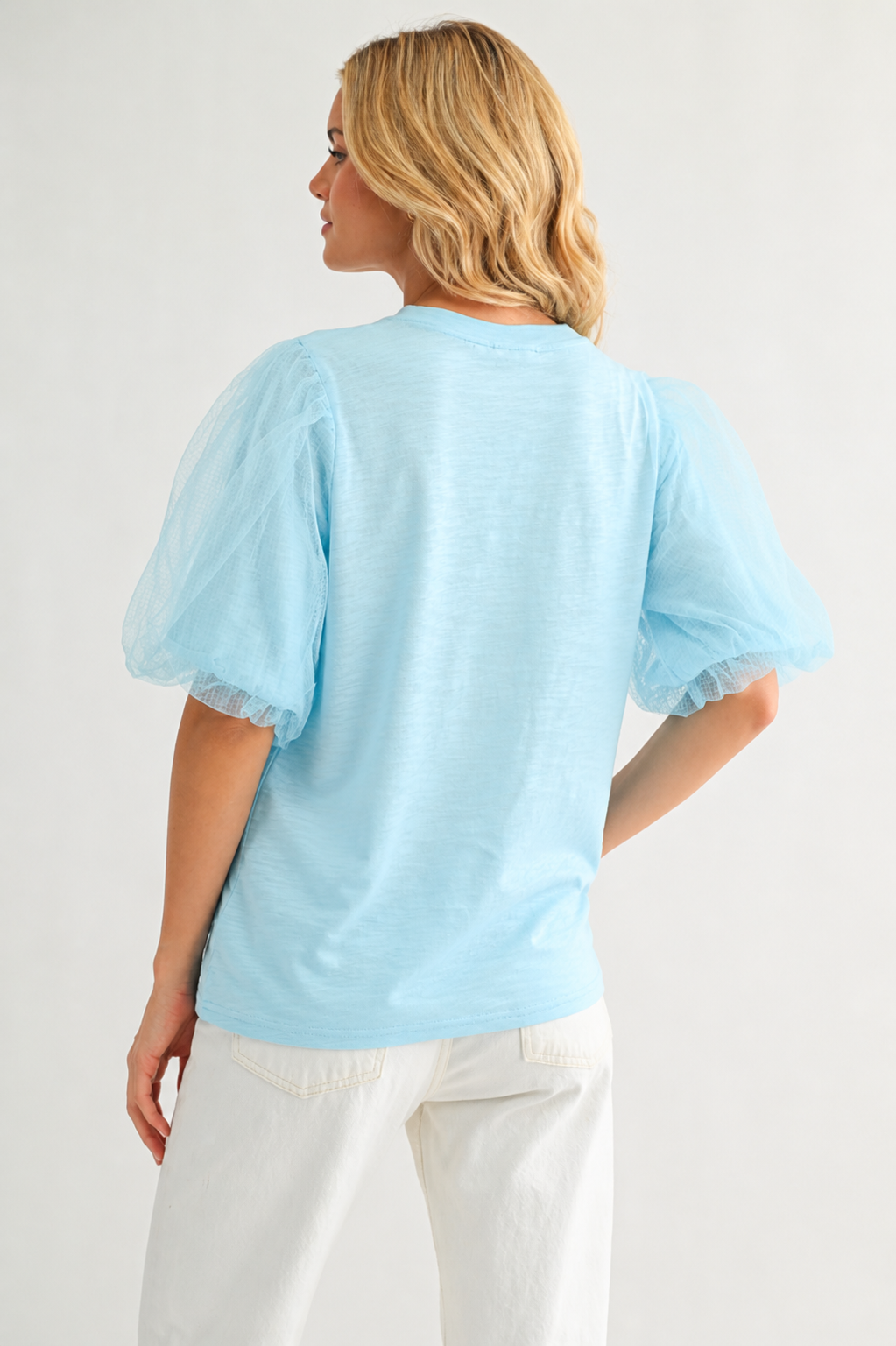 Randi Cotton Top with Chiffon