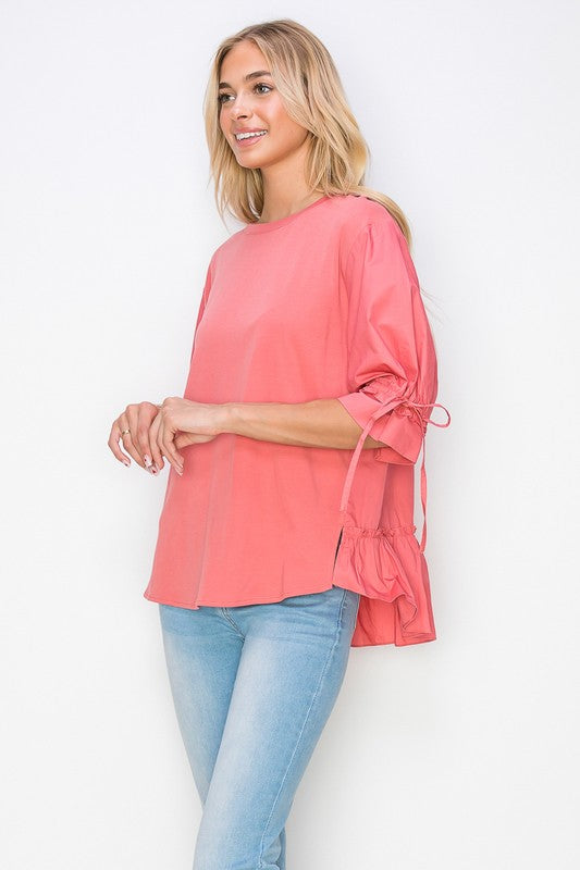 Reida Stretch Pointe Knit Top