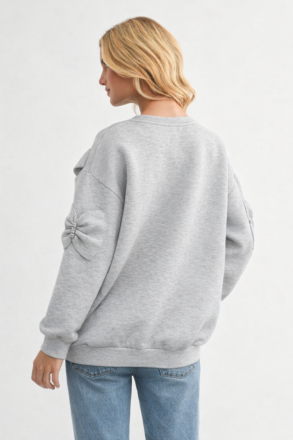 Fiora Stretch French Scuba Ribbon Bow Top