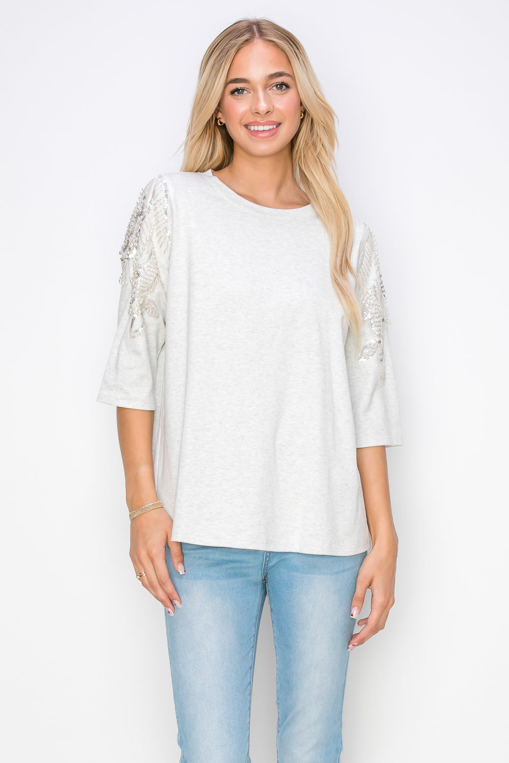 Ronnia Top with Pearl Embellishment