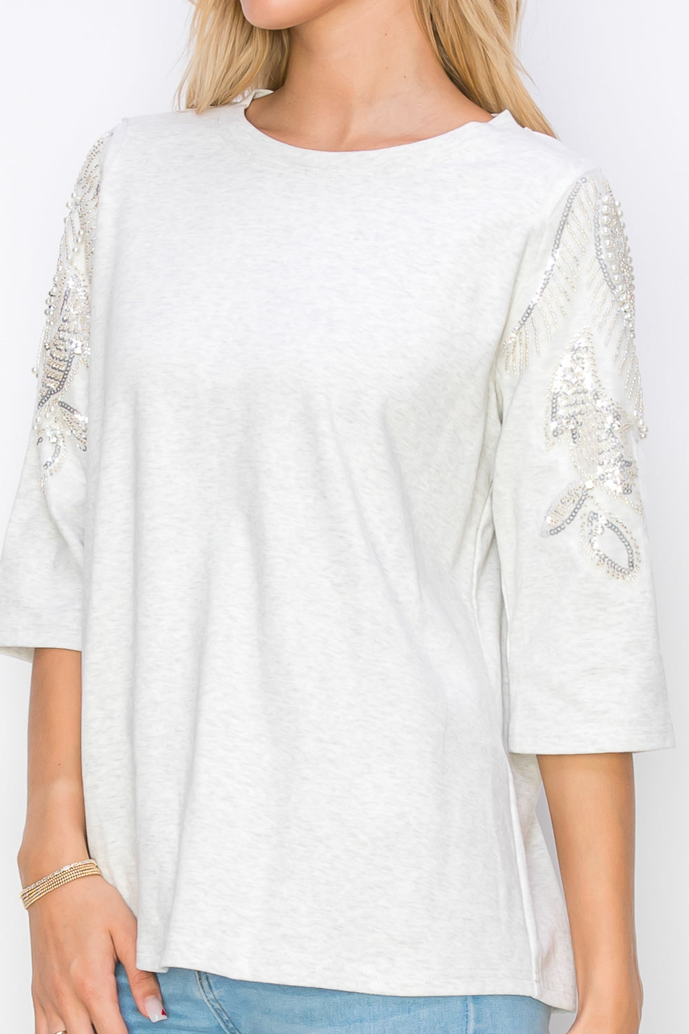 Ronnia Top with Pearl Embellishment