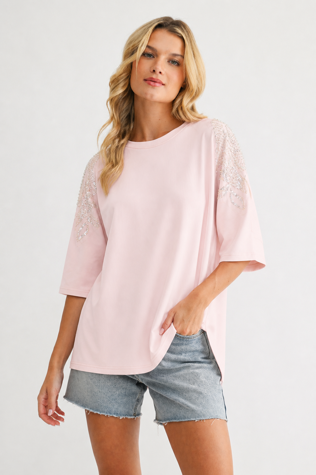 Ronnia Top with Pearl Embellishment