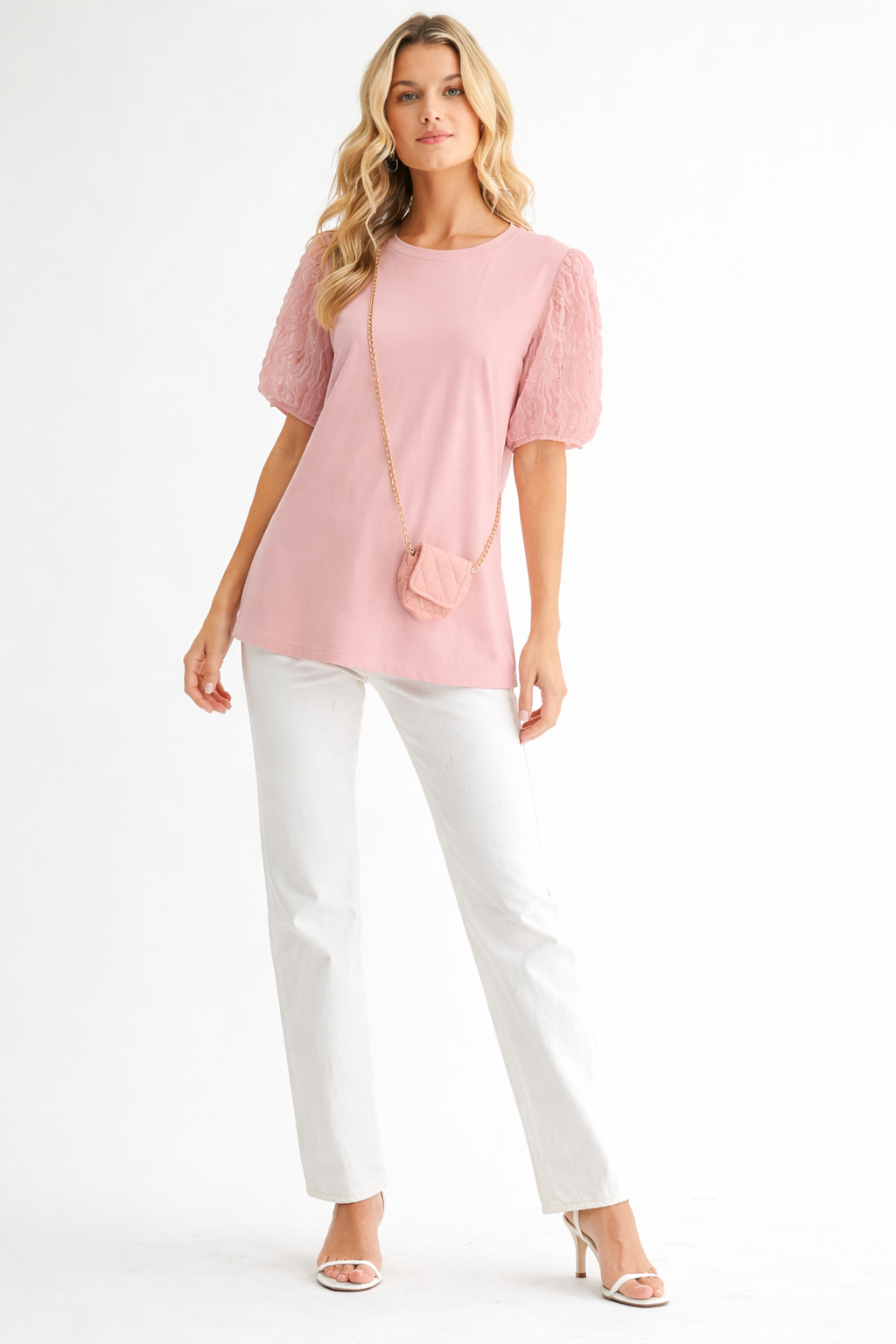 Reveka Pointe Knit Top with Detachable Crossbody Bag