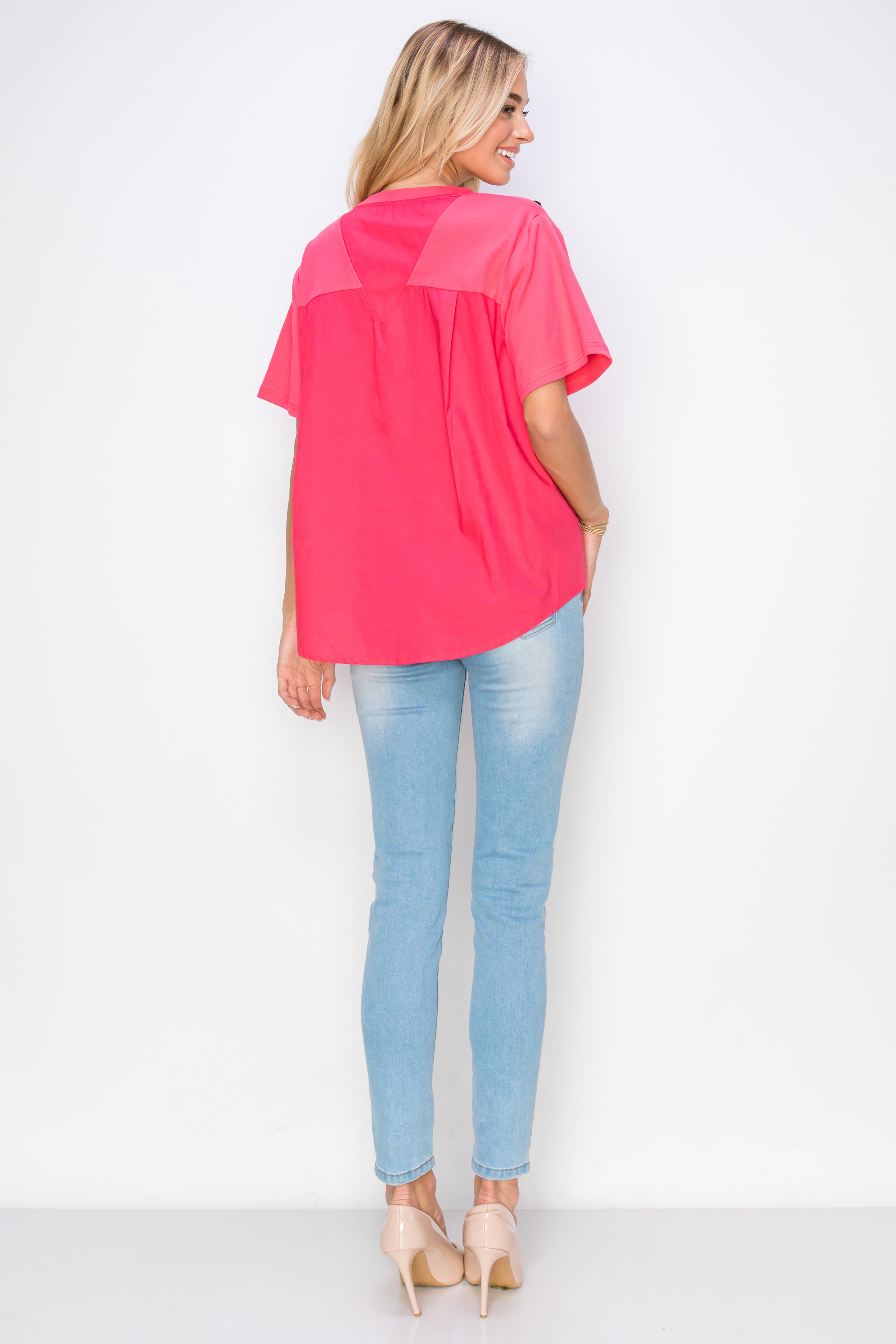 Renee Stretch Pointe Knit with Stuffed Puffy Hearts