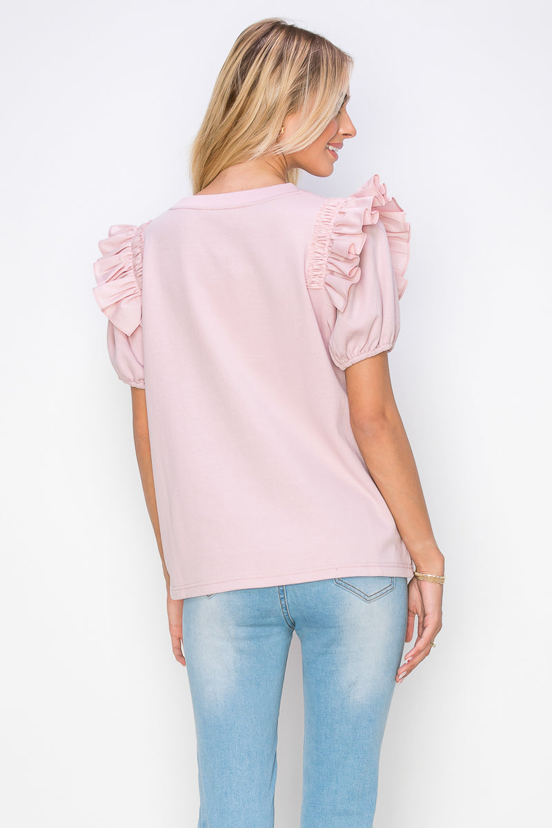 Kenna Prima Cotton Knit & Sunflower with Gold Sparkling Studs