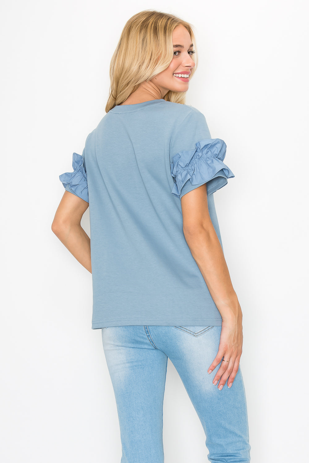 Kellie Cotton Knit Top with Studs