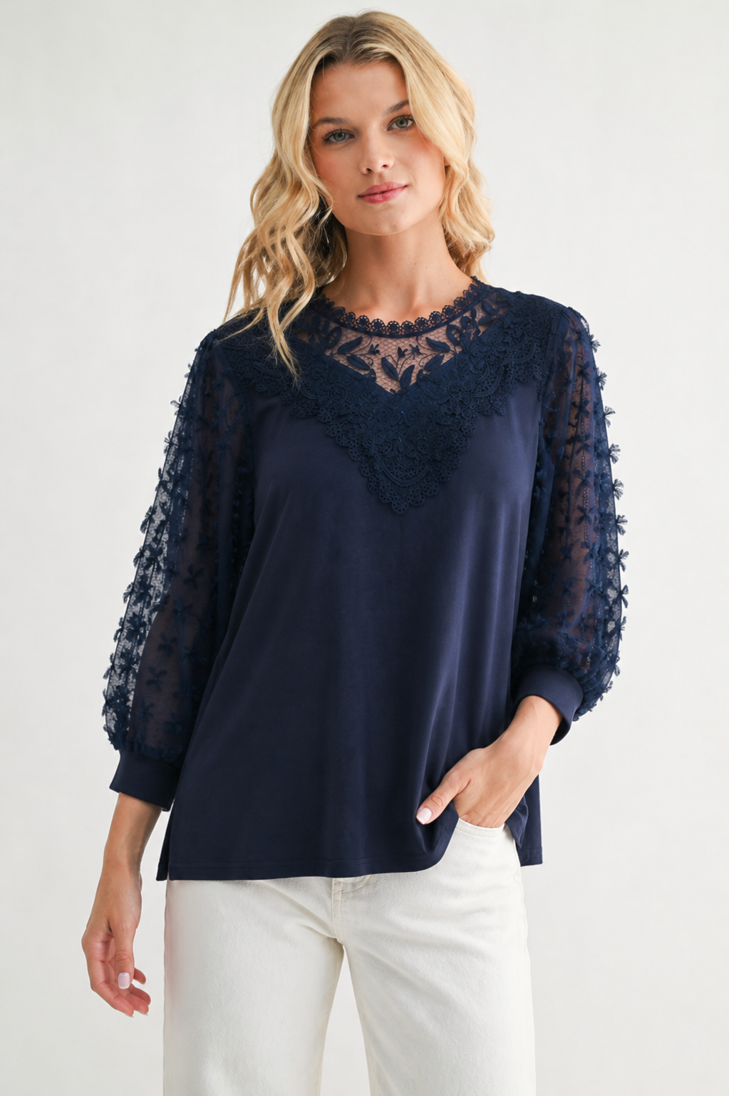 Renae Pointe Knit with Lace