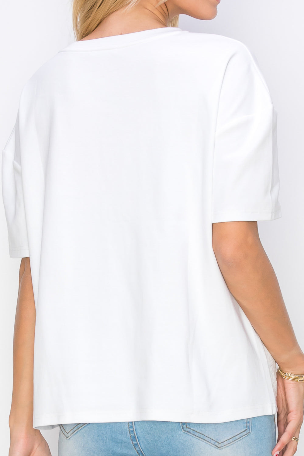 Rebecca Pointe Knit Top with Grosgrain Ribbon & Pearls