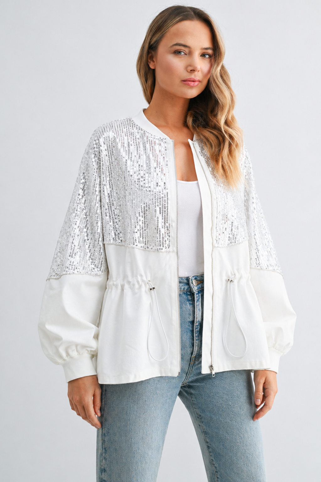 Jane Woven Sequin Jacket