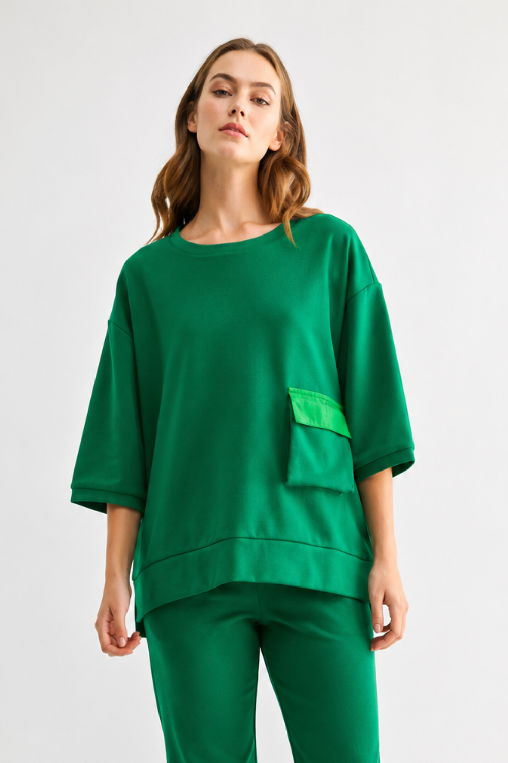 Karen Knit Crepe Top - Dark Colors