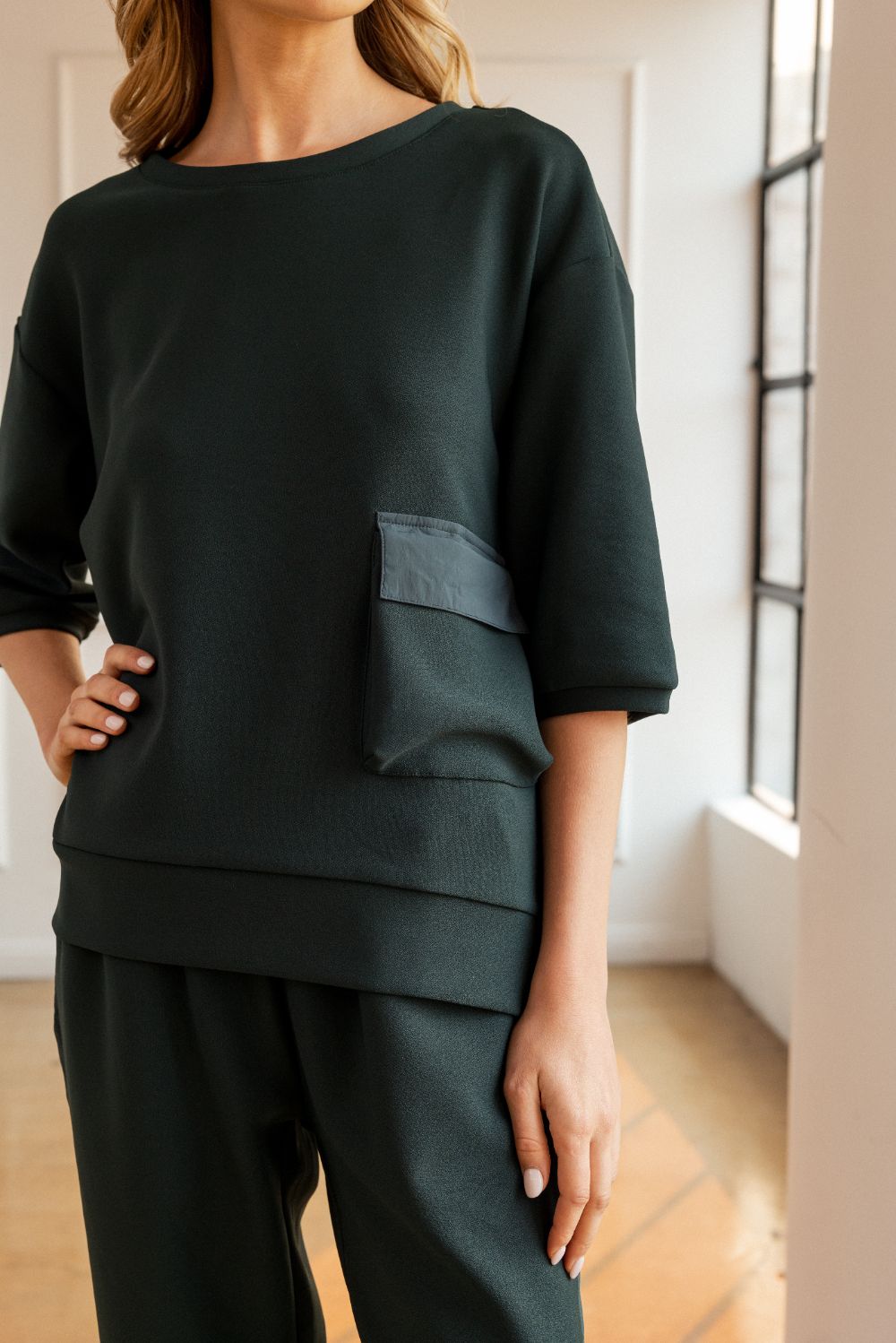 Karen Knit Crepe Top