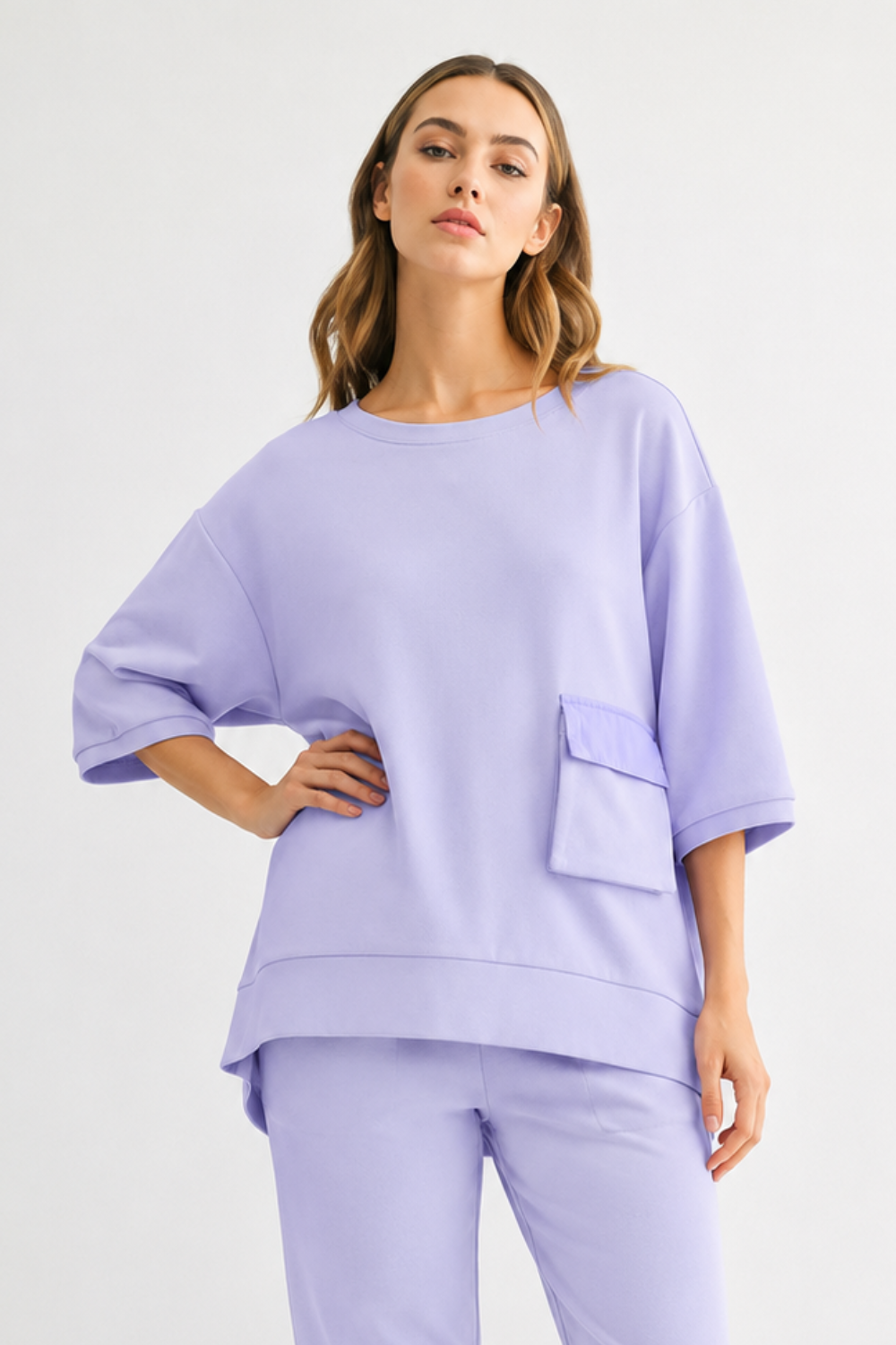 Karen Knit Crepe Top - Light Colors