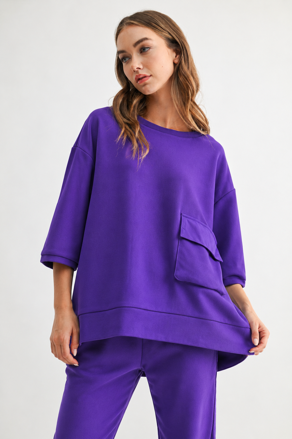 Karen Knit Crepe Top - Dark Colors