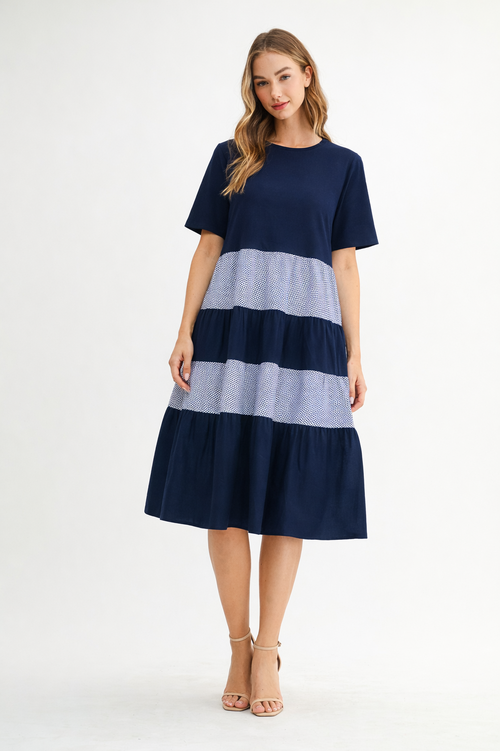Romi Cotton Dress with Stripes
