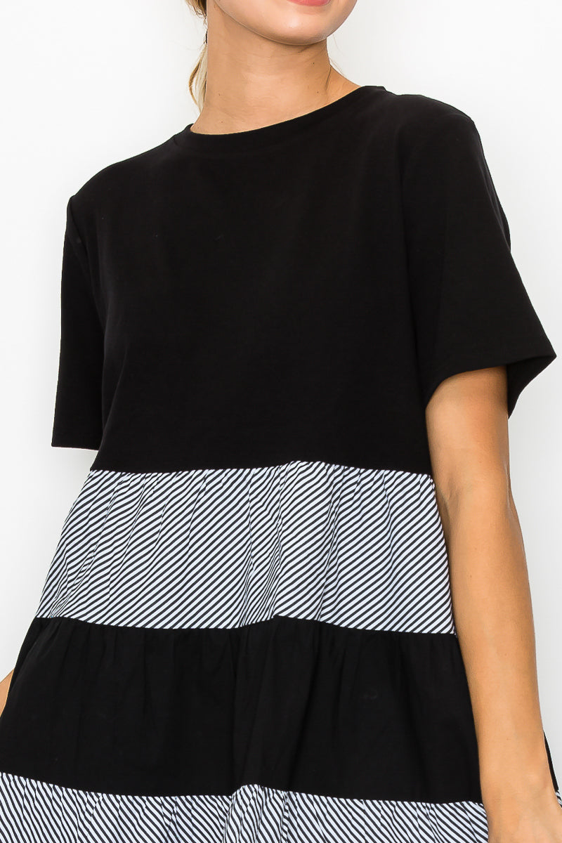 Romi Cotton Dress with Stripes