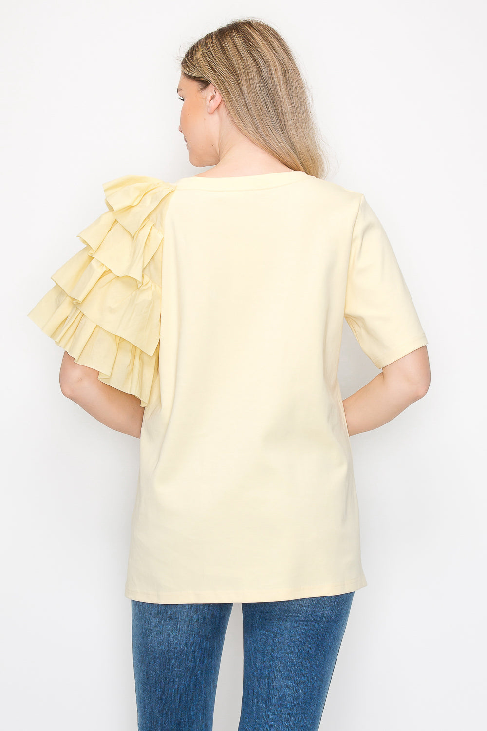 Ronna Ruffled Pointe Knit Top
