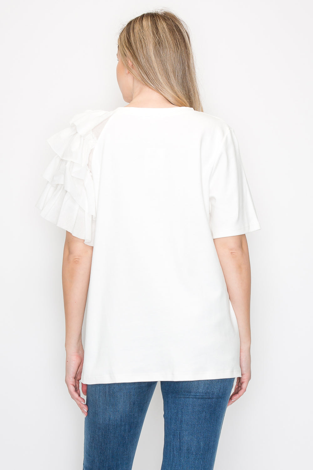 Ronna Ruffled Pointe Knit Top