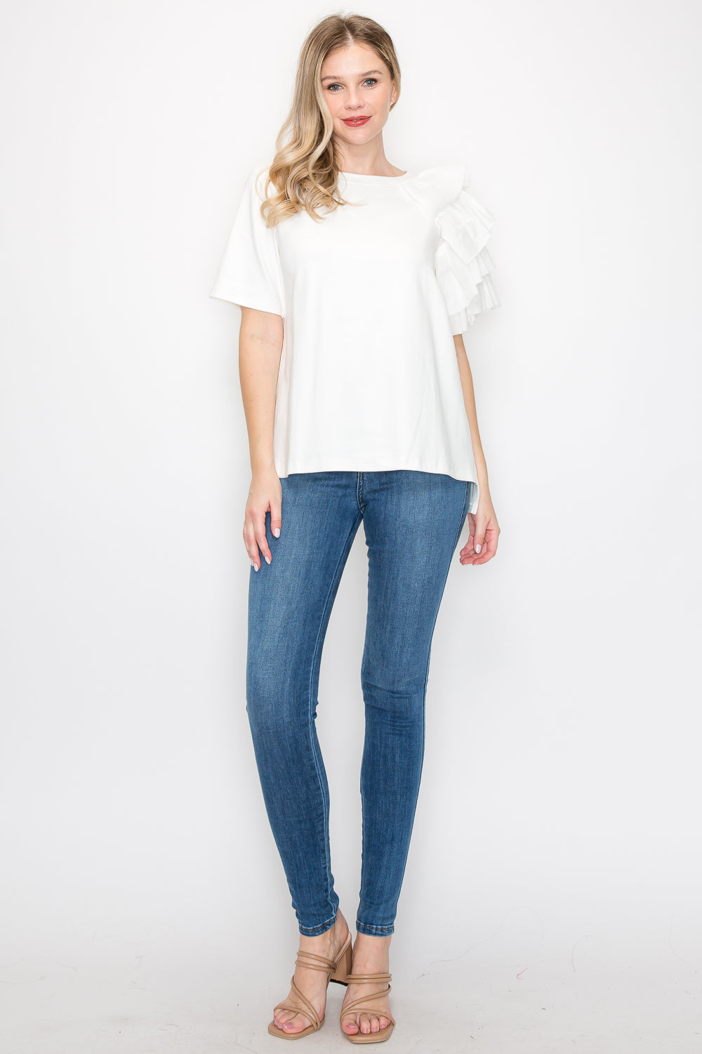 Ronna Ruffled Pointe Knit Top