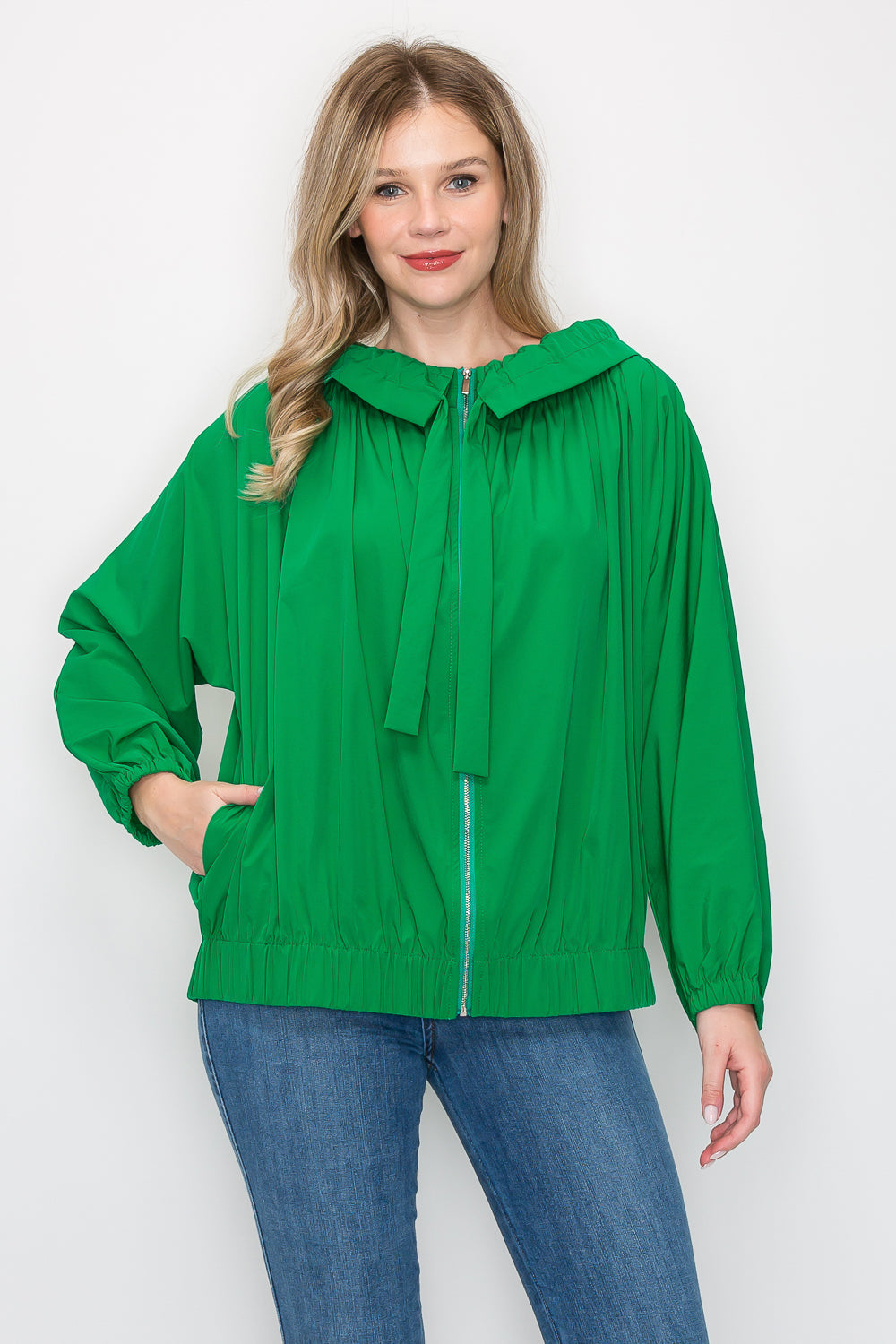 Jonna Stretch Parachute Nylon Zipper Jacket
