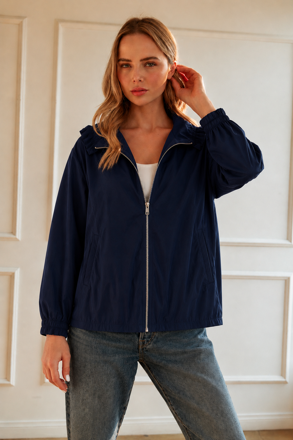 Jonna Stretch Parachute Zipper Jacket