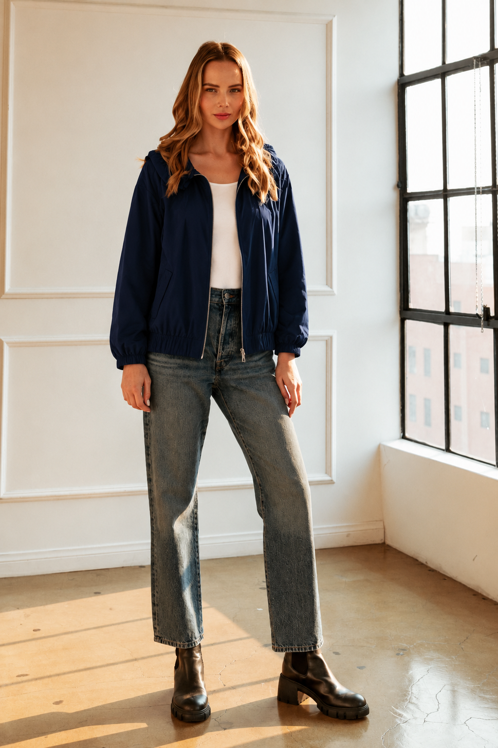 Jonna Stretch Parachute Zipper Jacket