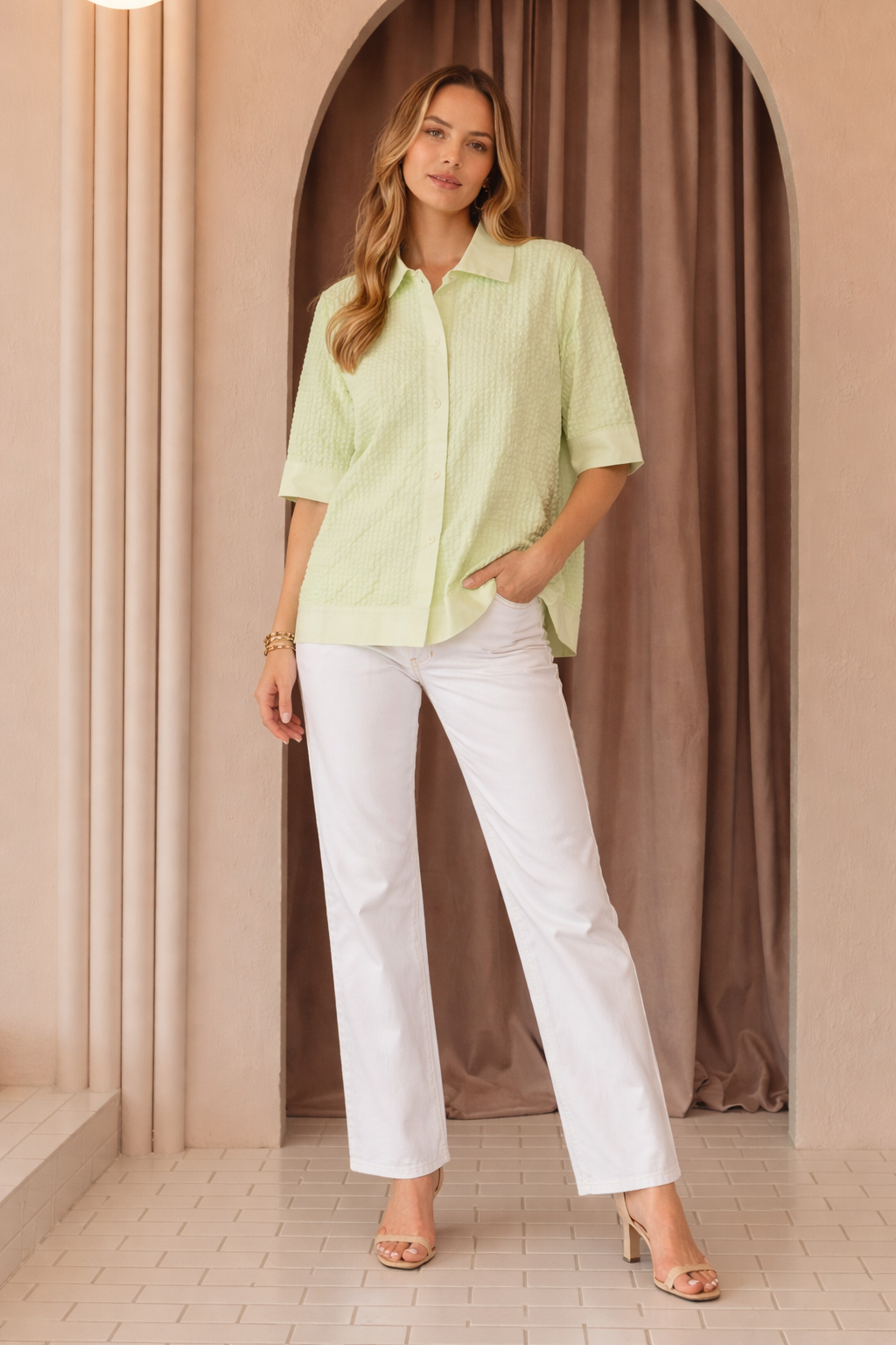 Wanessa Textured Cotton Top