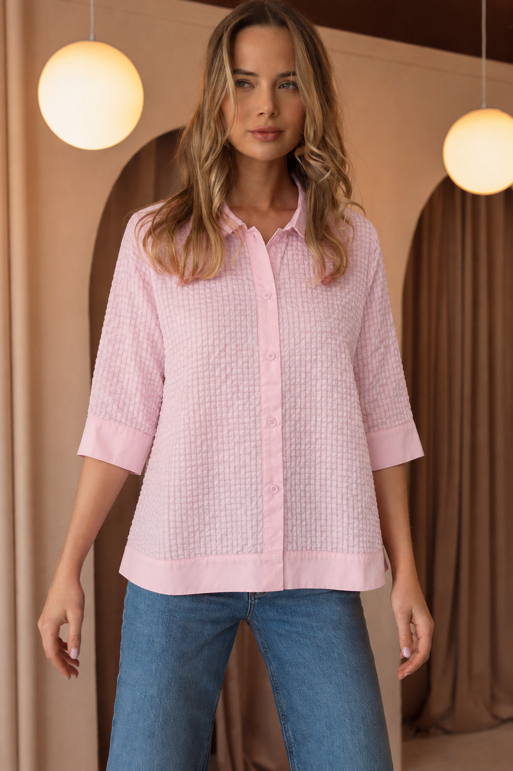 Wanessa Textured Cotton Top