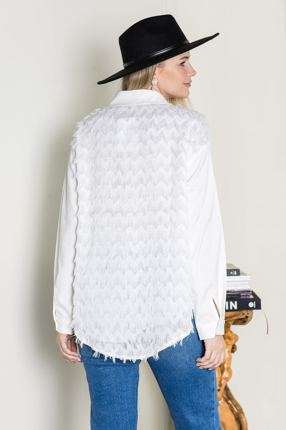 Weena Woven Feathered Shirt
