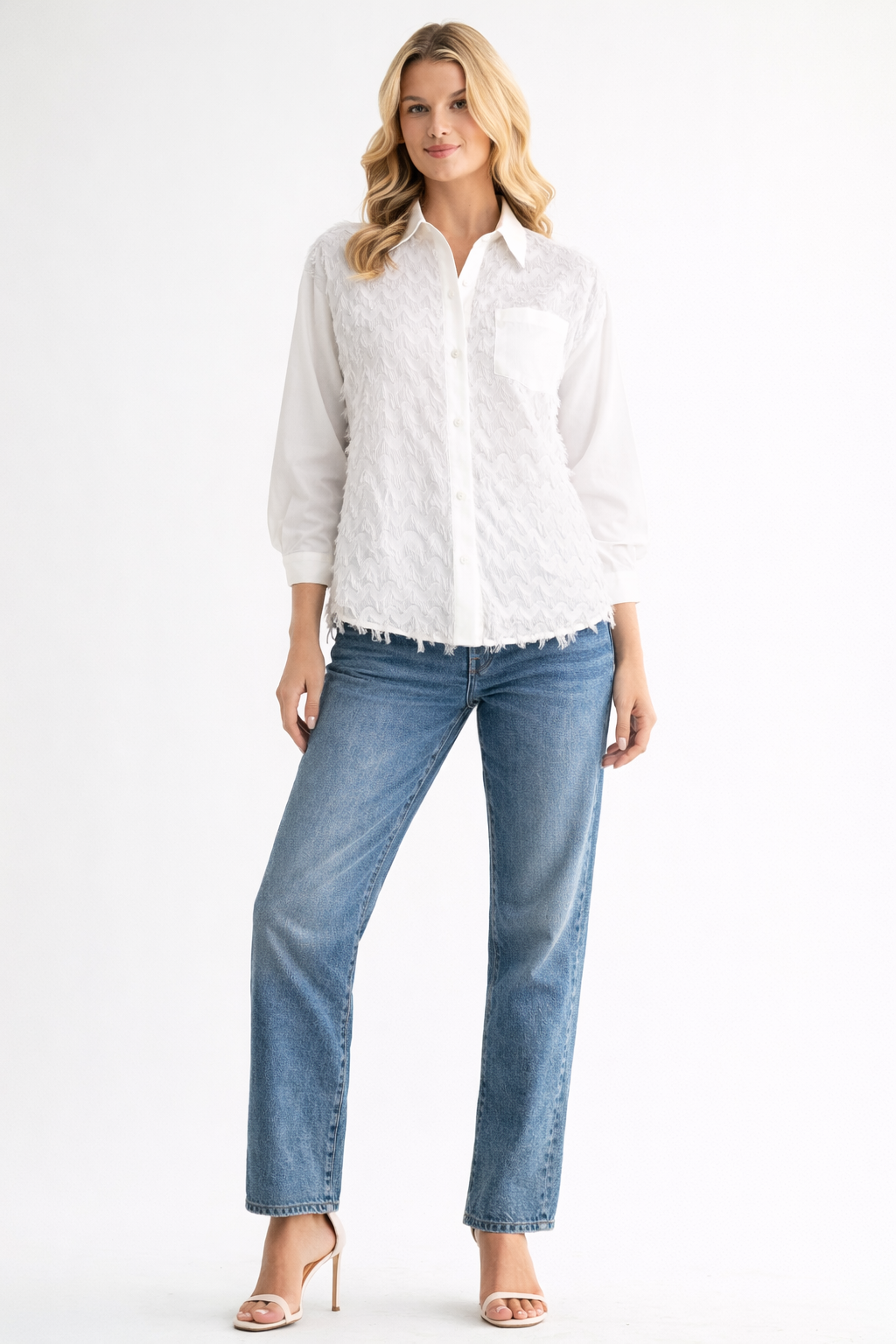 Weena Woven Feathered Shirt