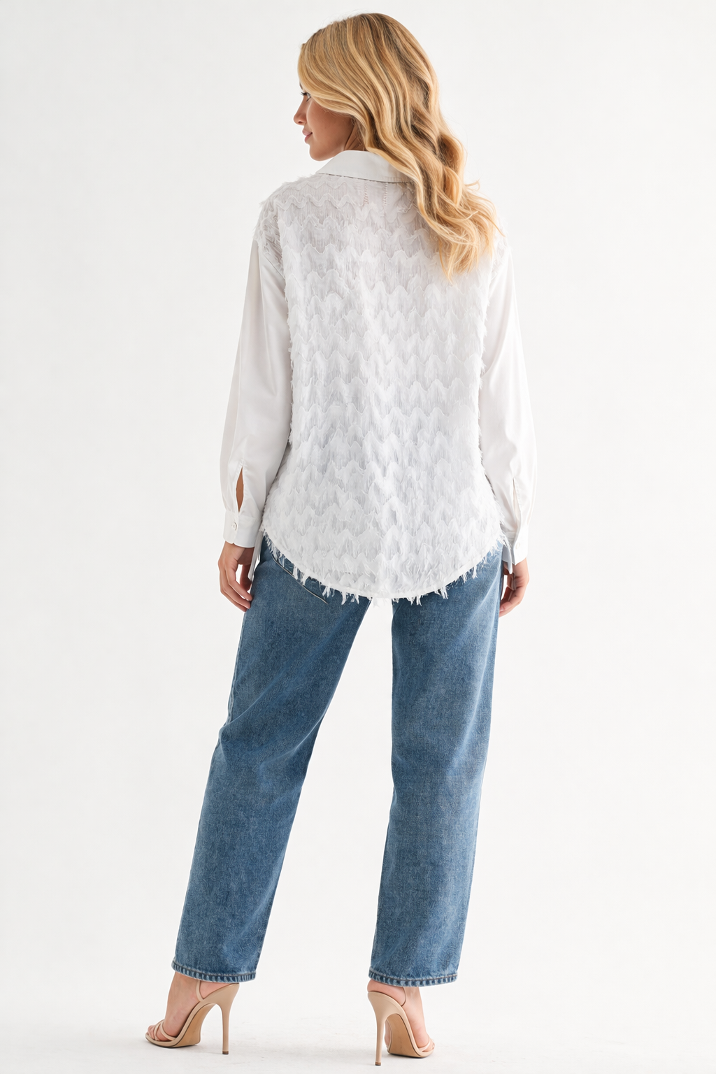 Weena Woven Feathered Shirt