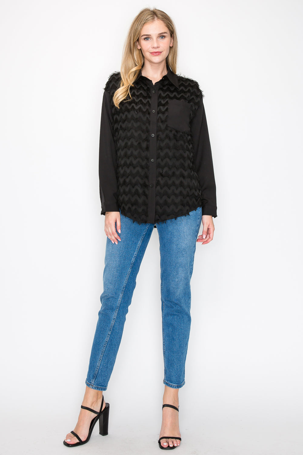 Weena Woven Feathered Shirt