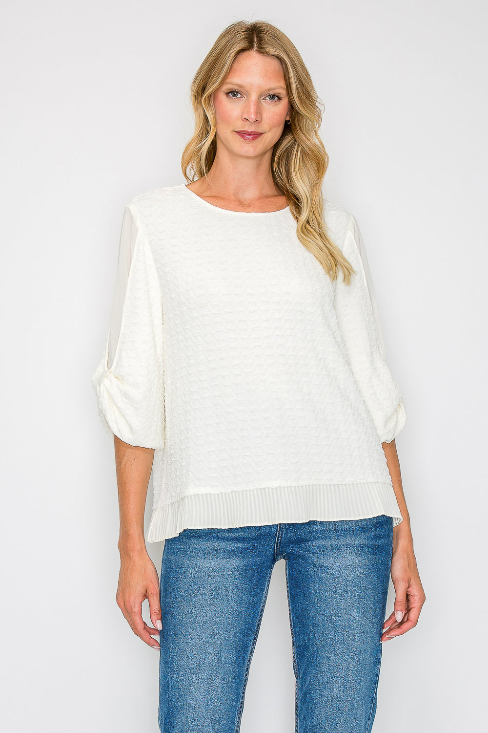 Wayne Woven Textured Top