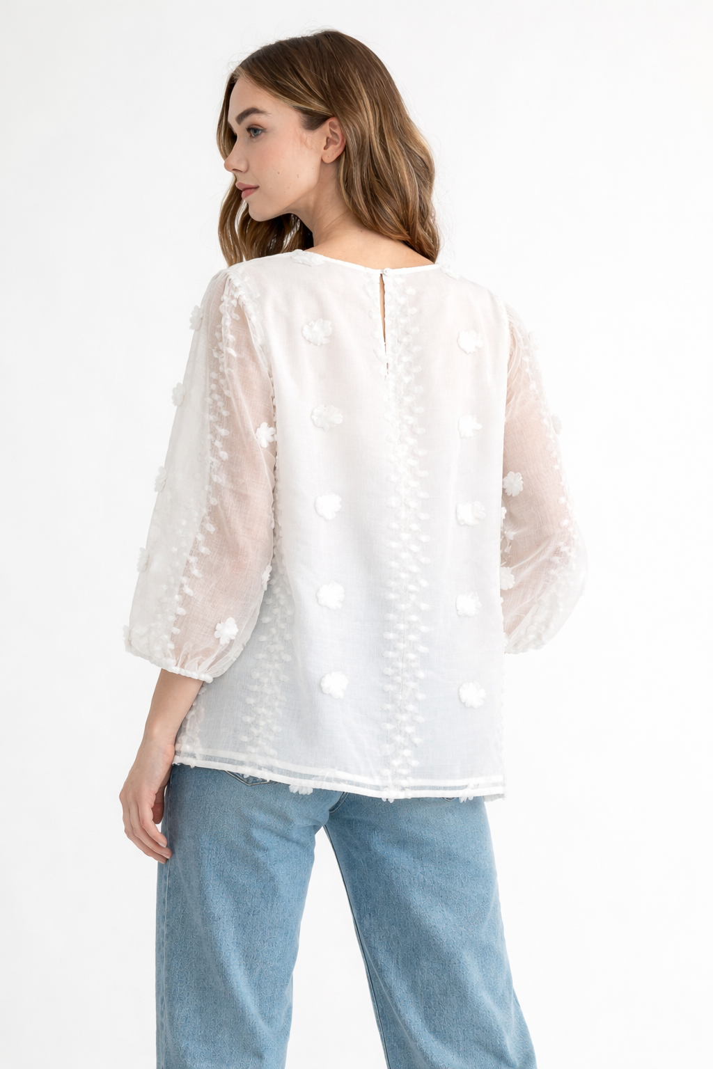 Wenda Woven Embroidered Top