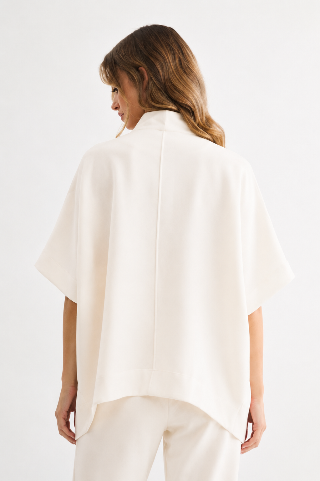 Felecia Stretch French Scuba Poncho Jacket