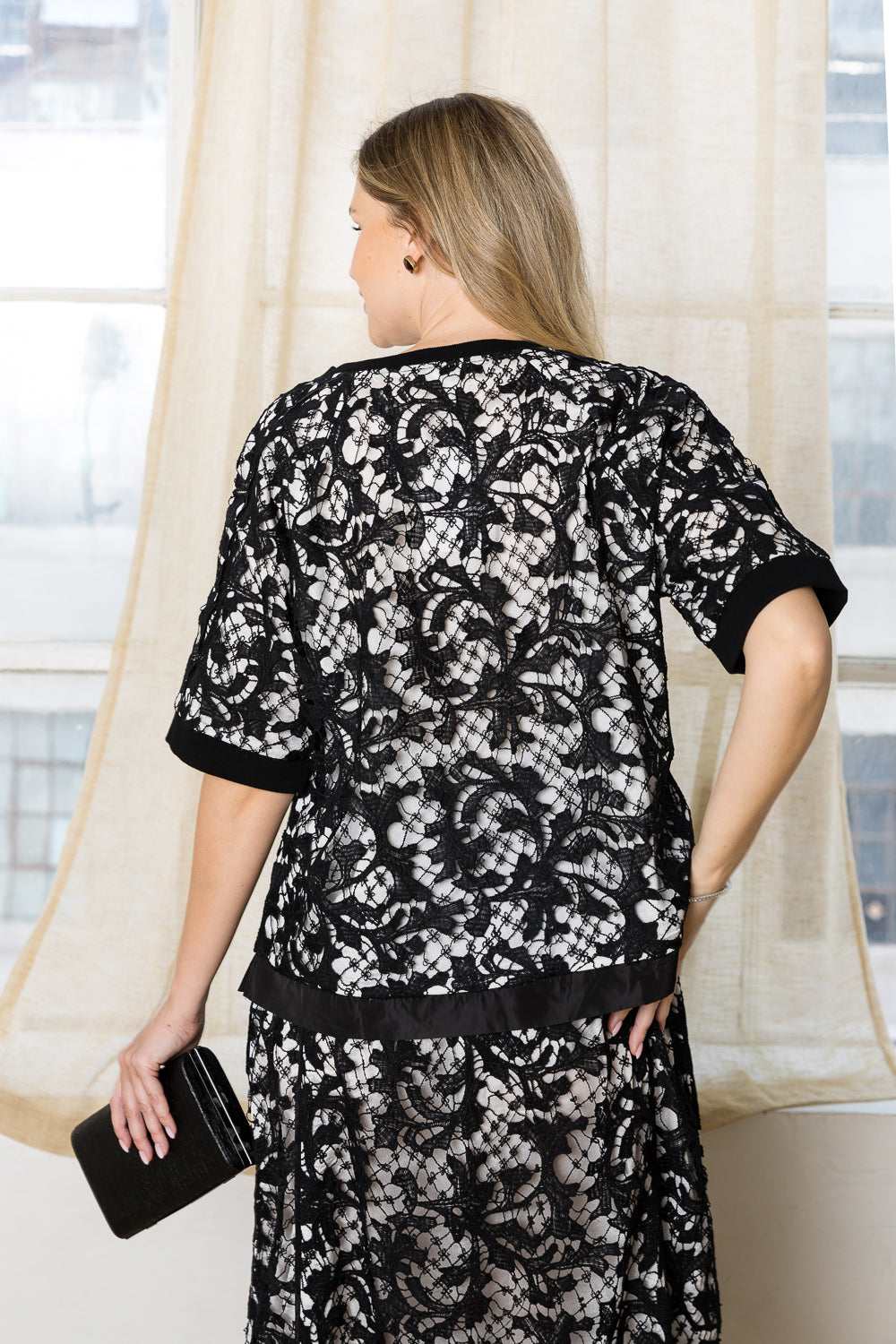 Wineva Lace & Satin Top