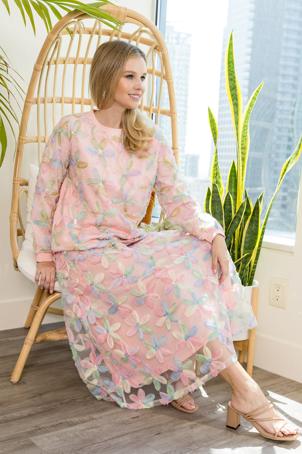 Romi Lace Embellished Flower Top