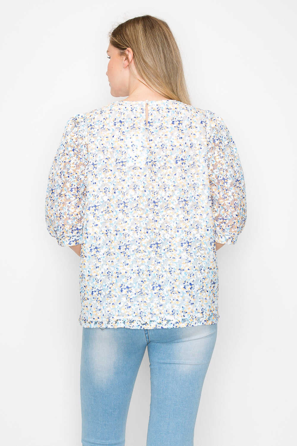 Winnie Textured Flower Top