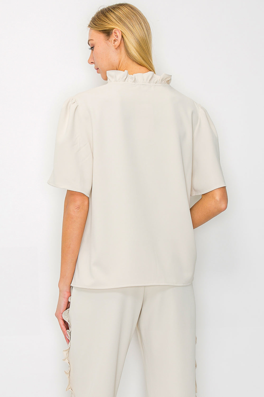 Jess Woven Ruffle Top