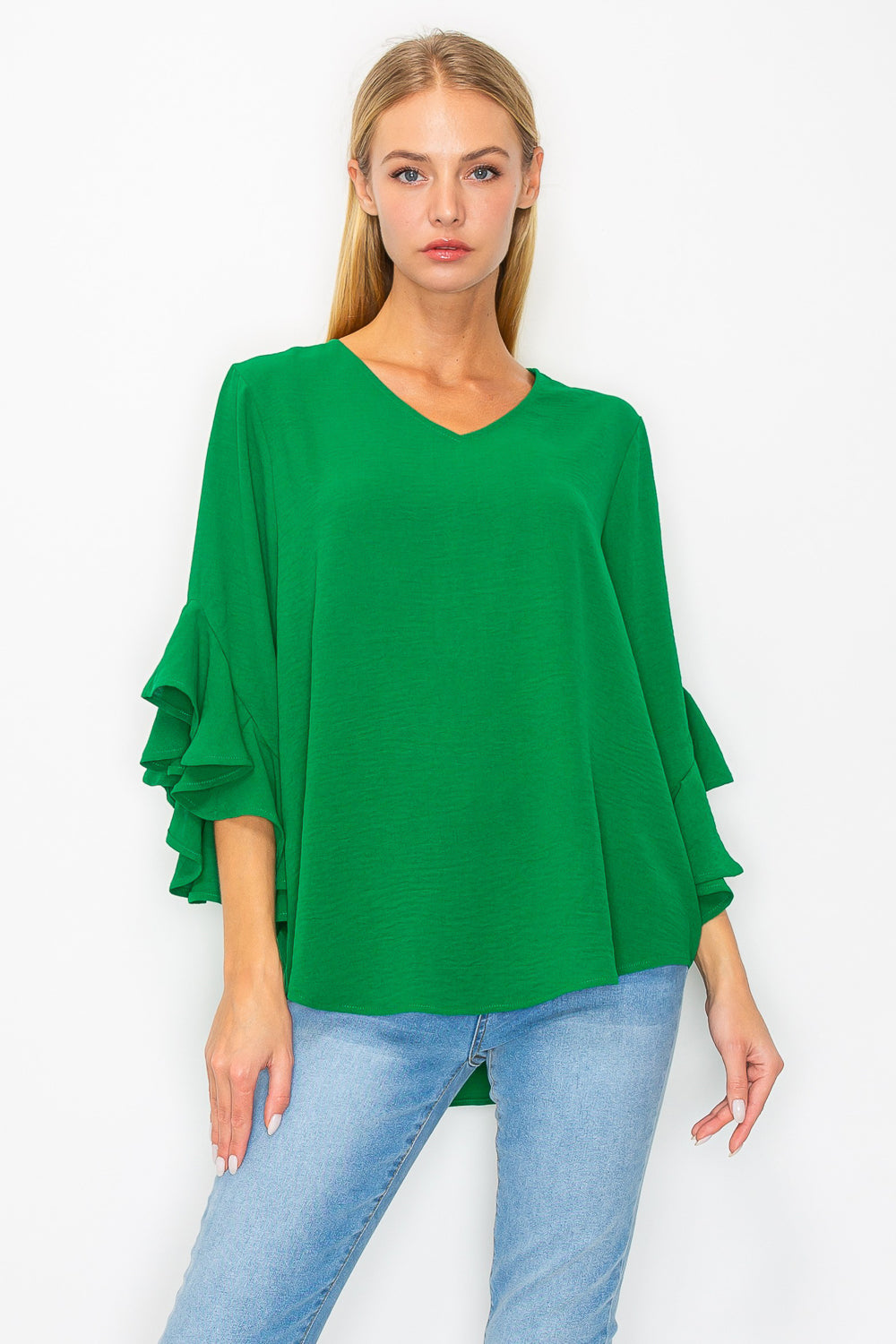 Jamie Top with Ruffle Sleeves