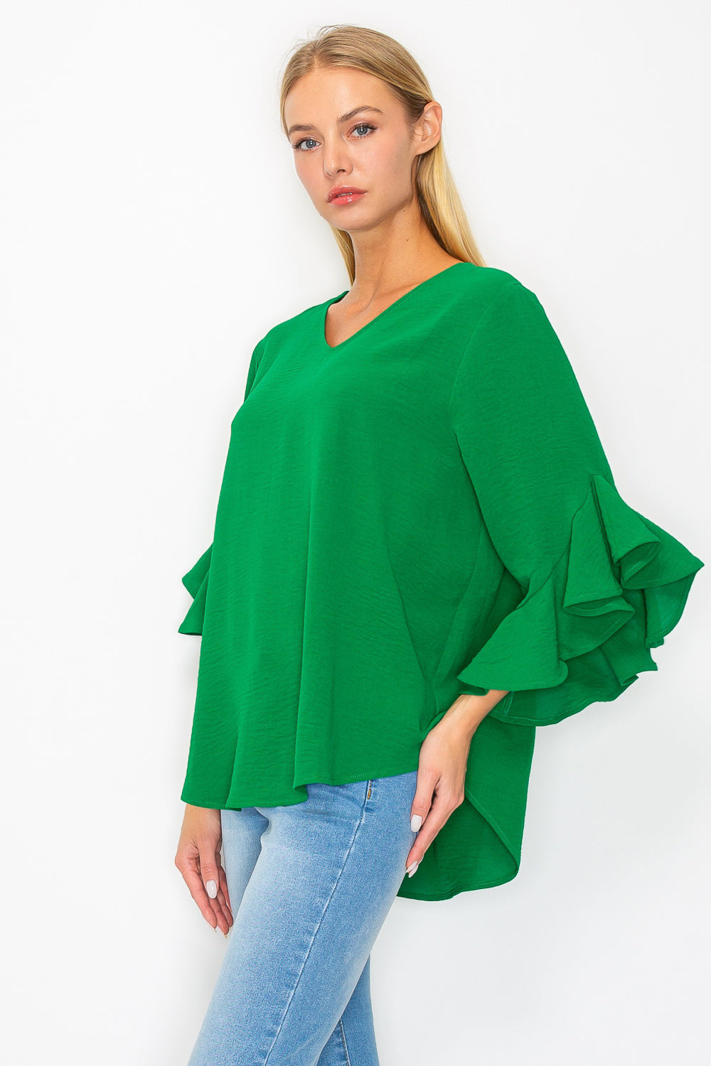 Jamie Top with Ruffle Sleeves