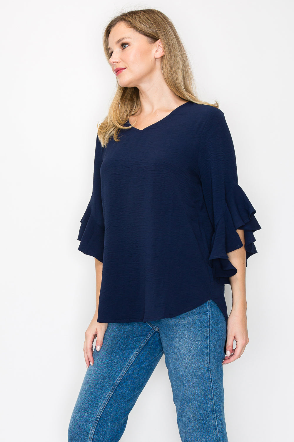Jamie Top with Ruffle Sleeves