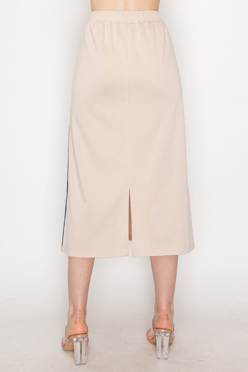 Dana Knit Skirt with Denim