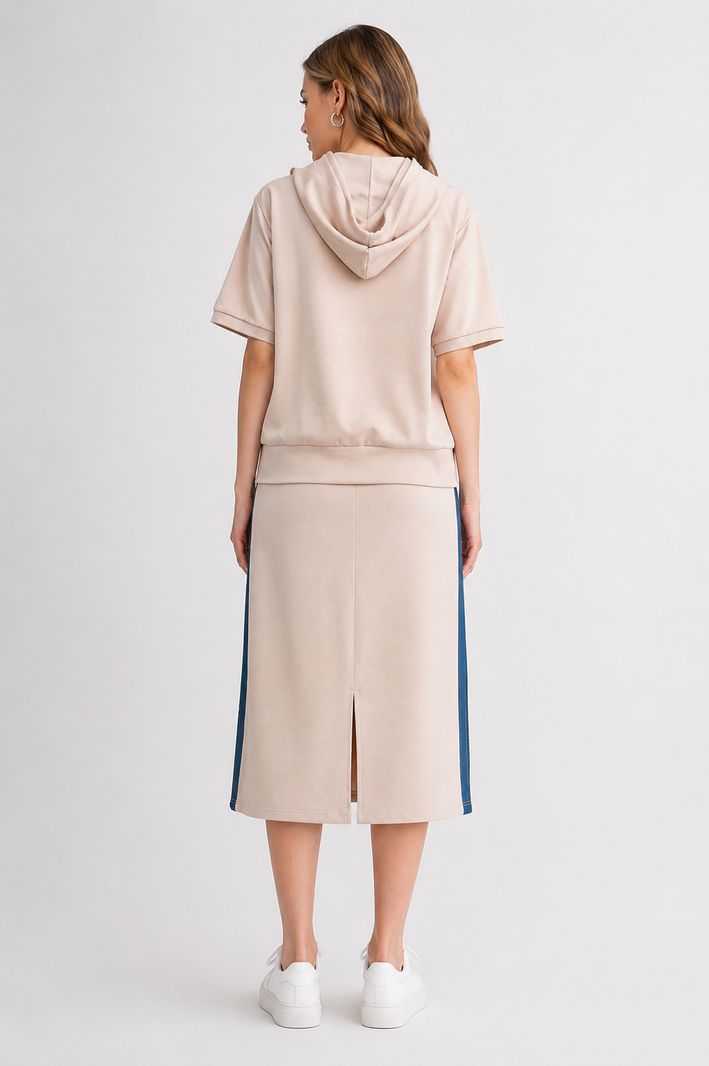 Dana Knit Skirt with Denim